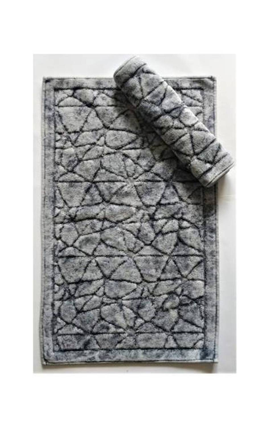 Коврик для ванної Maco з бавовни, 60x100 см та 40x60 см, зі старовинним дизайном, з осколками скла