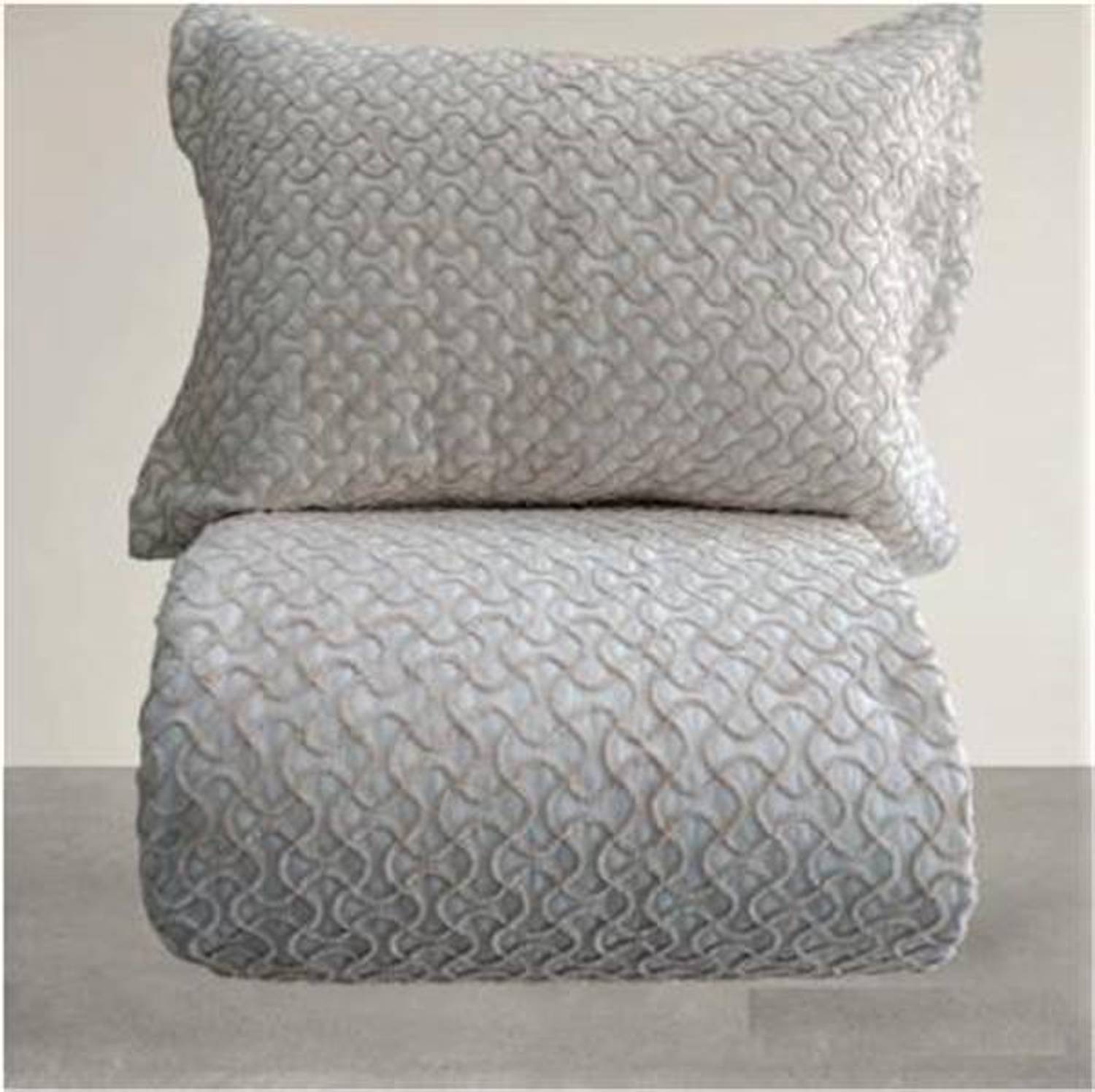 Zen Butik Nakışlı Çift Kişilik Yatak Örtüsü Krem Cappuccino