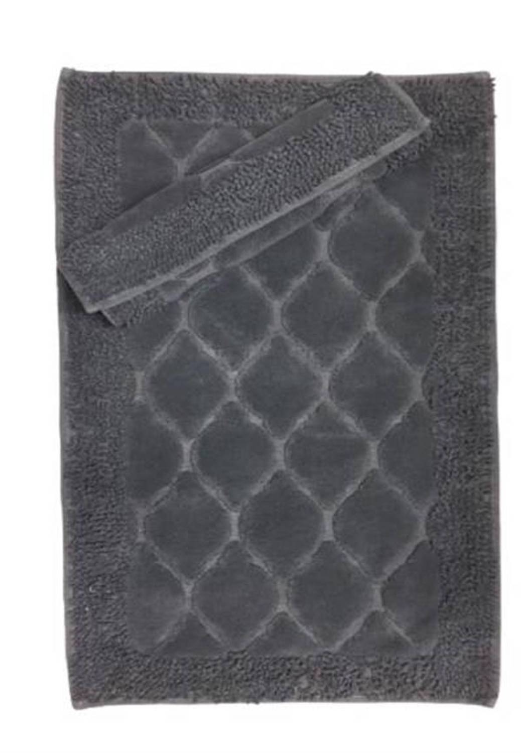 Комплект ковриков для ванной Maco Cotton, антрацитовый, включает 60x100 см и 40x60 см коврики