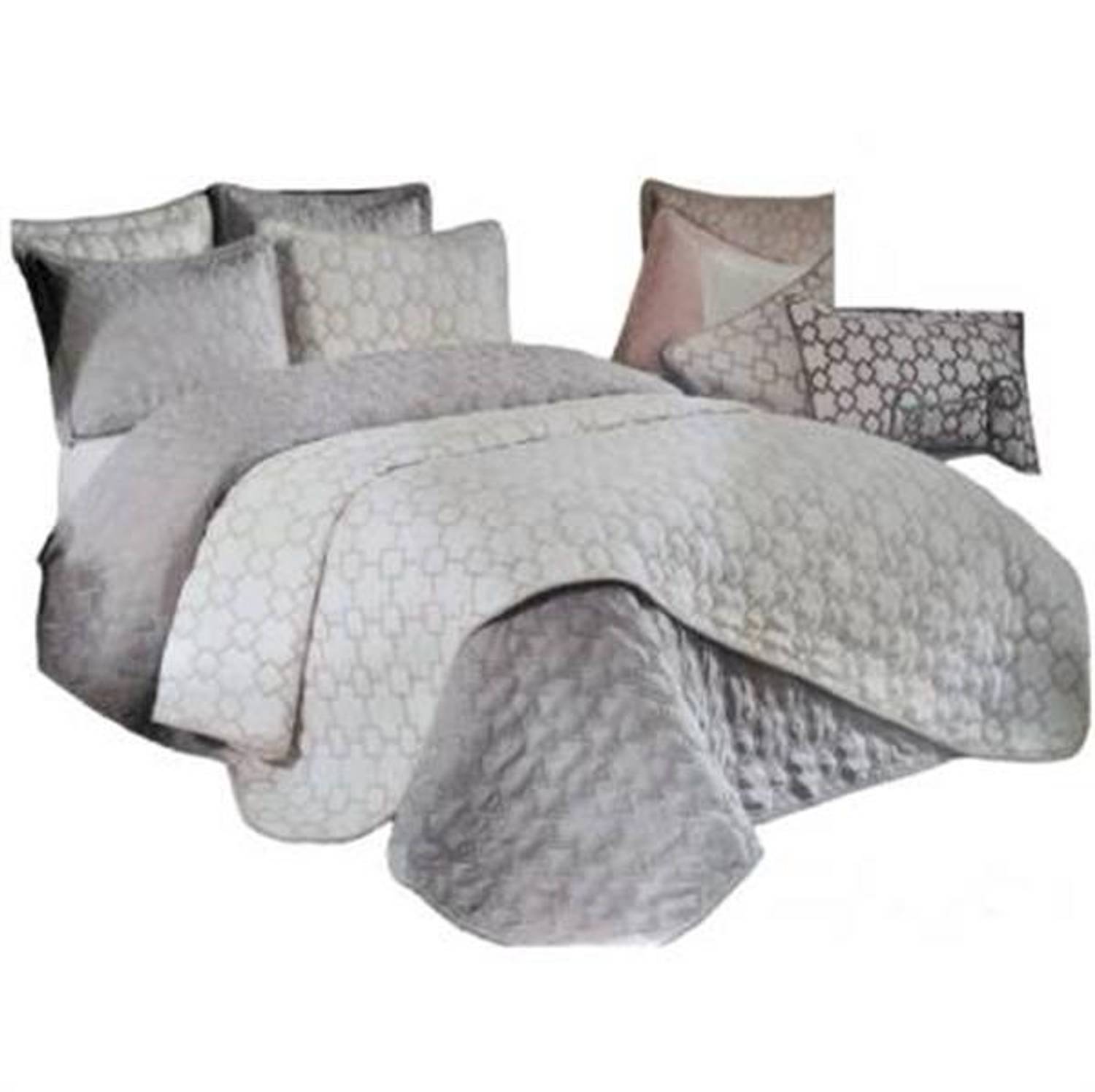 Кремова капучинова подушка з вишивкою, подвійна, 250*260 см, 2 наволочки 50*70 см, поліестер