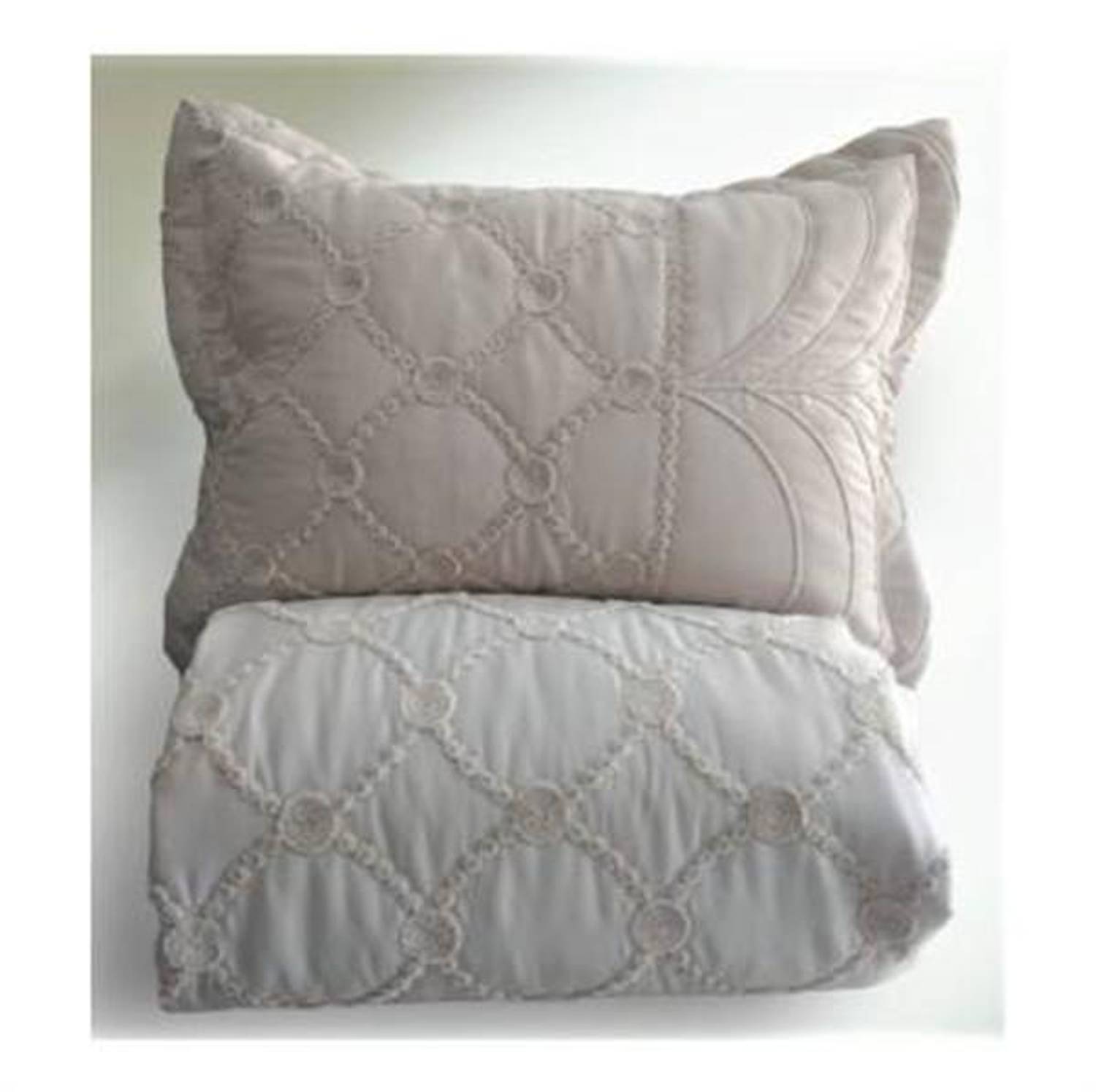 Zen Bohemian Embroidered Double Bedspread Cappuccino