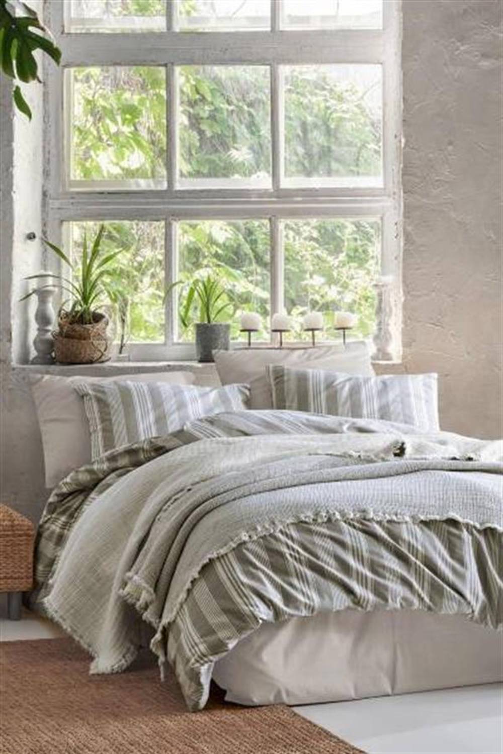 Good Night Istanbul Double Duvet Cover Natural Bedspread Set Wendy Khaki