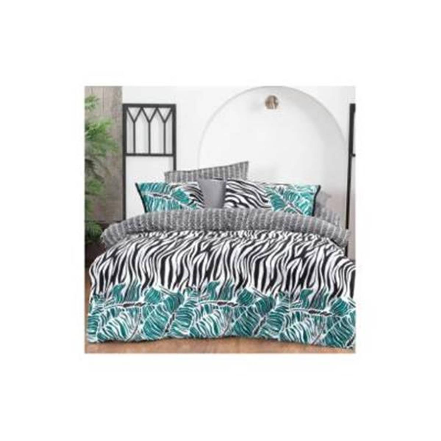 Sarev Percale Double Duvet Cover Set Dania Black