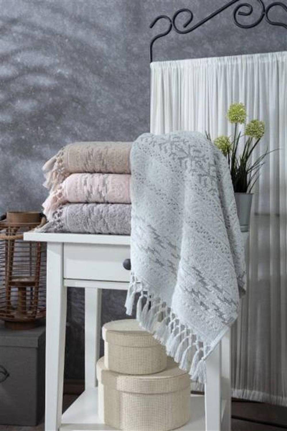 Пупилла набор из 4-х жаккардовых полотенец 50x90 см, идеально впитывающих влагу