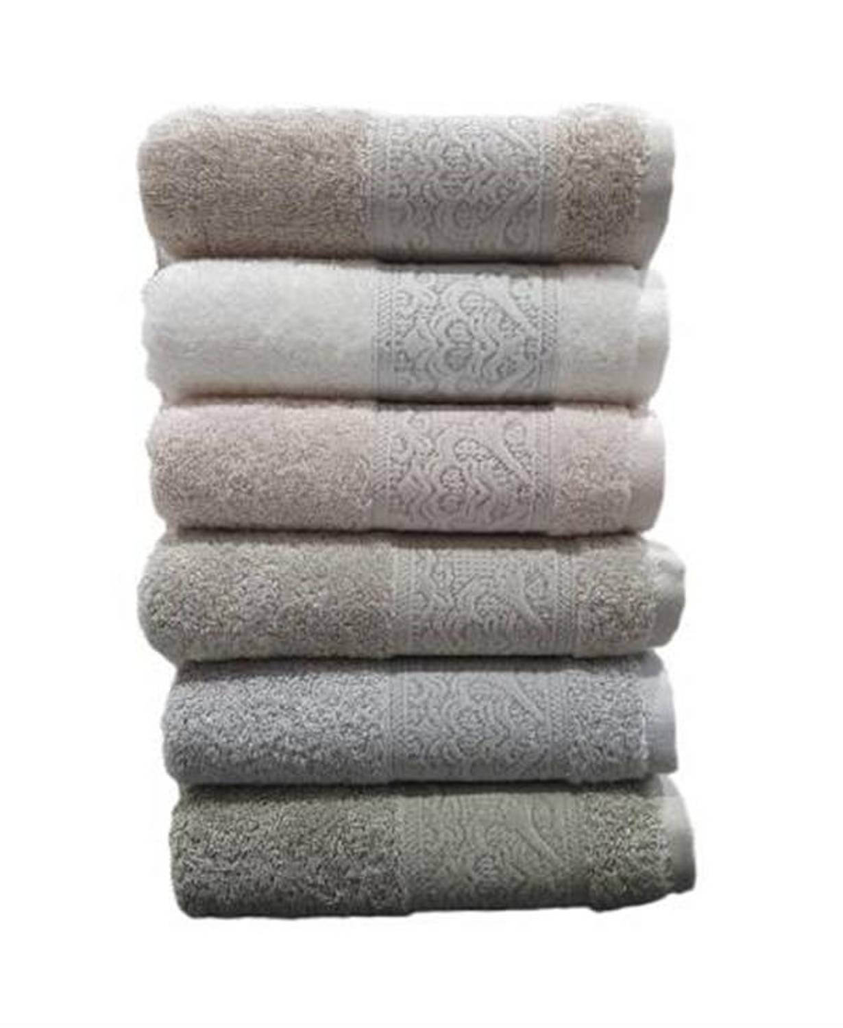 Пупилла 6 штук бамбуковых полотенец 50x90 см, идеальные для рук и лица, отлично впитывают влагу