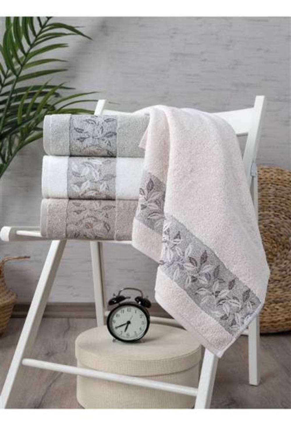 Пупіла 4-ри шт Jakarlı рушники для обличчя та рук 50x90 см, відмінна поглинальна здатність