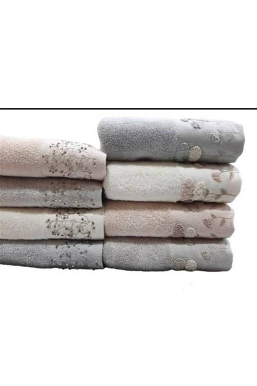 Набор из 4-х полотенец Pupilla Talia 50x90 см, с вышивкой, идеально впитывающие для лица и рук