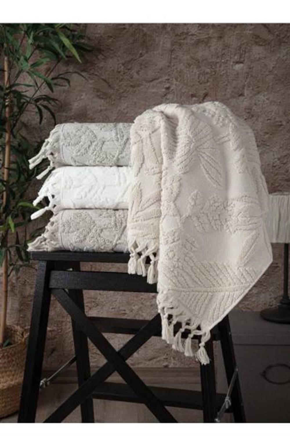 Pupilla 4-Piece Combed Cotton Jacquard Towel Fruit 50x90 Cm
