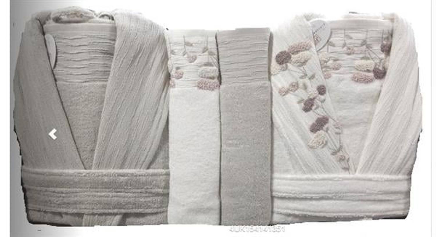 Pupilla 6 Parça Aile Bornoz Seti Penye Talia Ekru-Krem