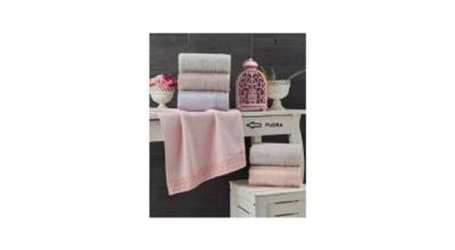 Şıkel Gipürlü 2 Lİ Havlu Seti Koza Pudra