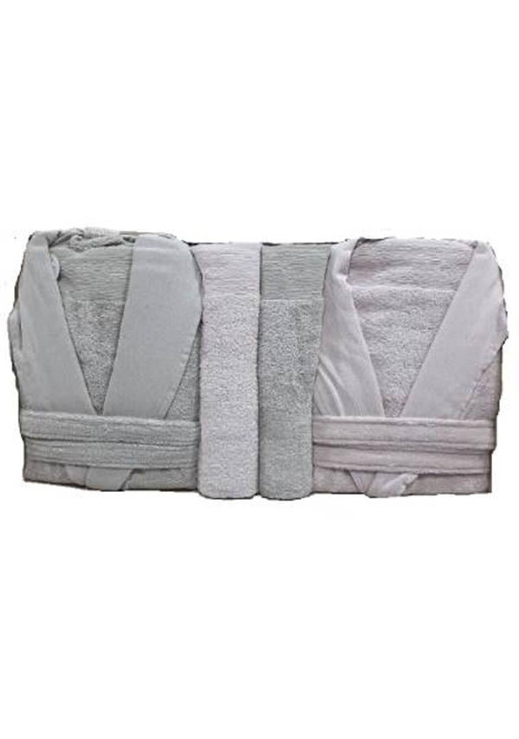 Pupilla 6 Parça Aile Bornoz Seti Bambu Elegant Pudra Cappuccino