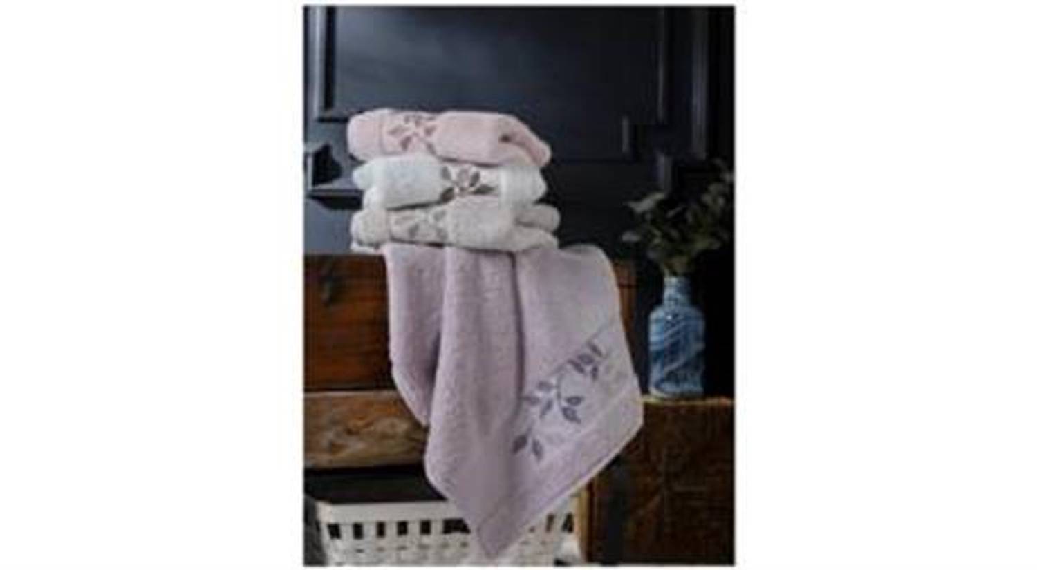 Набір із 4-х вишитих рушників для обличчя та рук 50*90 см, м'який 100% бавовна, економічний та поглинаючий