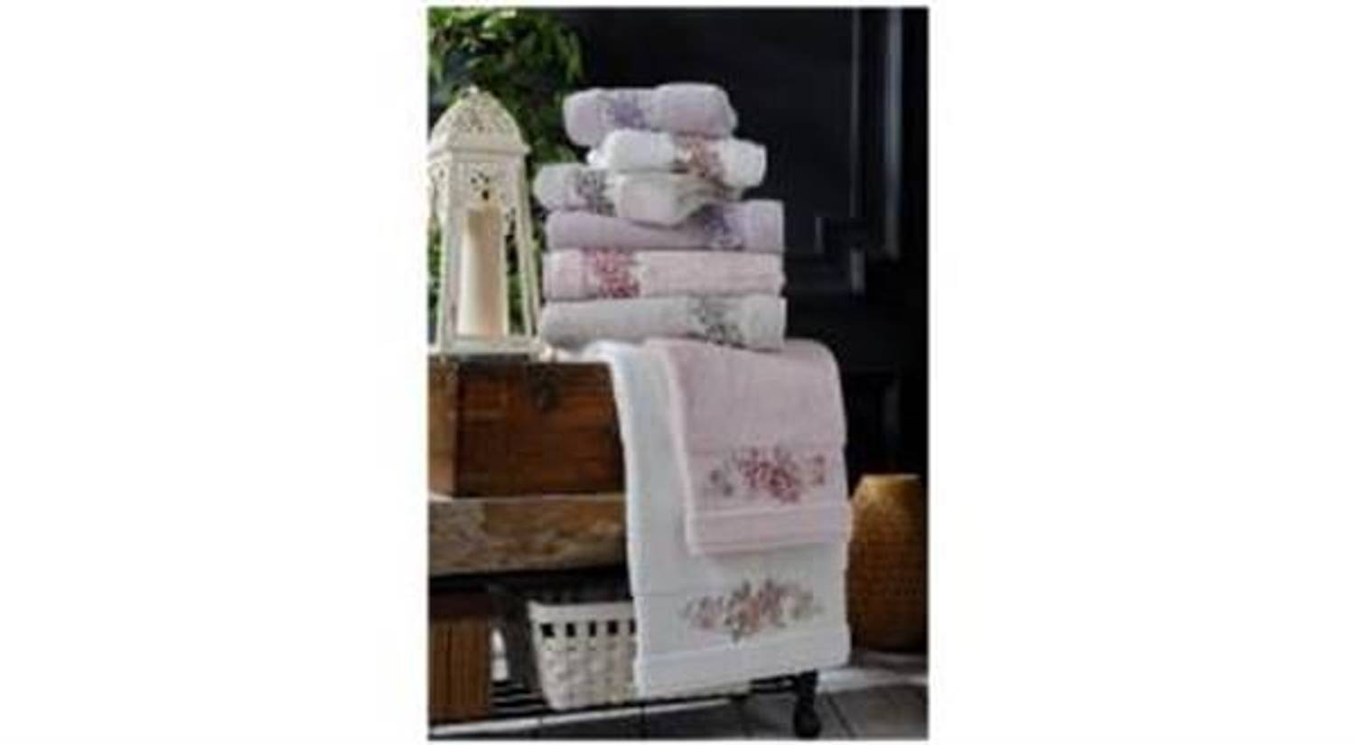 Şıkel Penye 4'Lü Paket Nakışlı El-Yüz Havlu 50*90 Soft Rosalinda