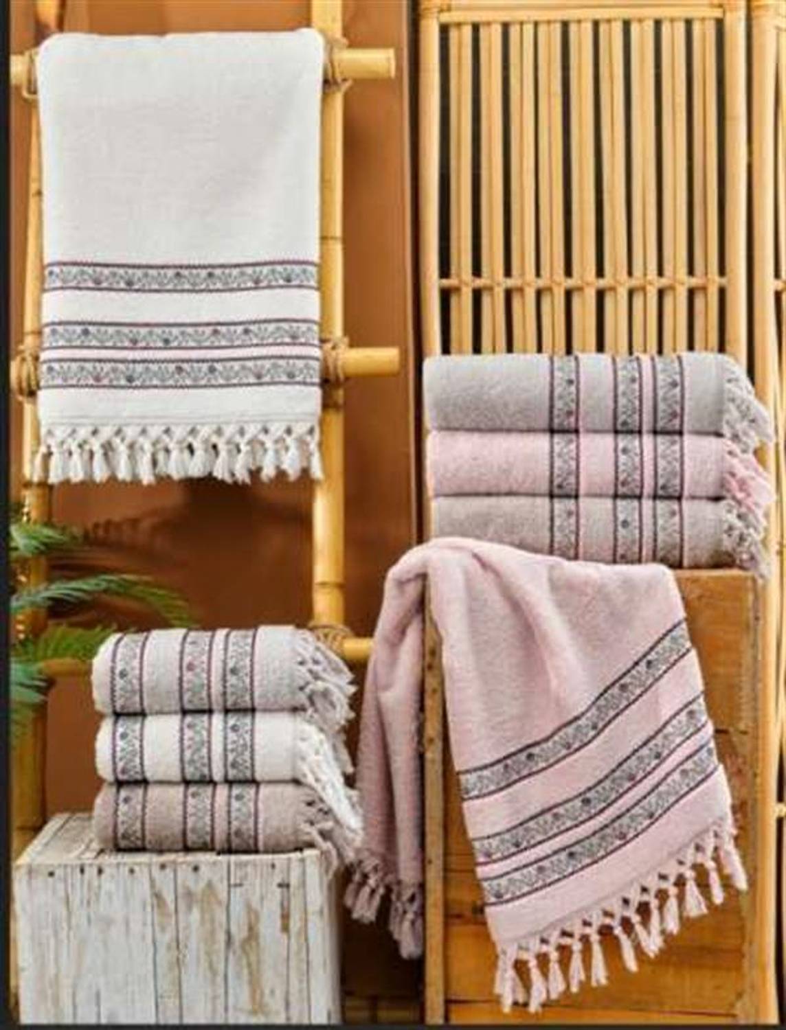 Pupilla Penye 4'Lü Paket El-Yüz Havlu Saçaklı 50*90 Seren