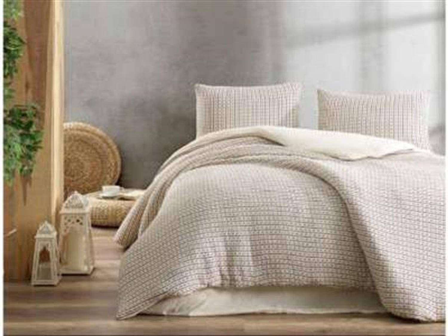 Органический хлороватый комплект постельного белья для двуспальной кровати Laodikya, 2 наволочки и простыня в цвете розы