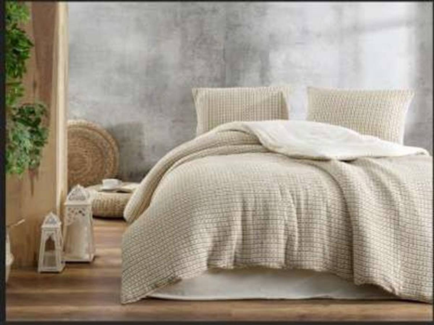 Şıkel Organic Pamuk Çift Kişilik Nevresim Takımı Laodikya Tütün