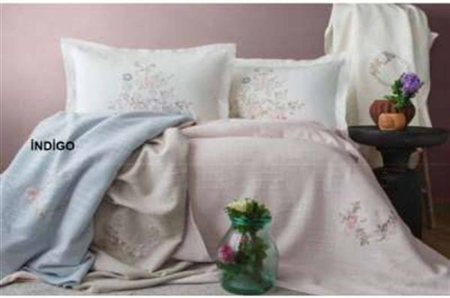 Комплект покривал Naomi Indigo для двоспального ліжка