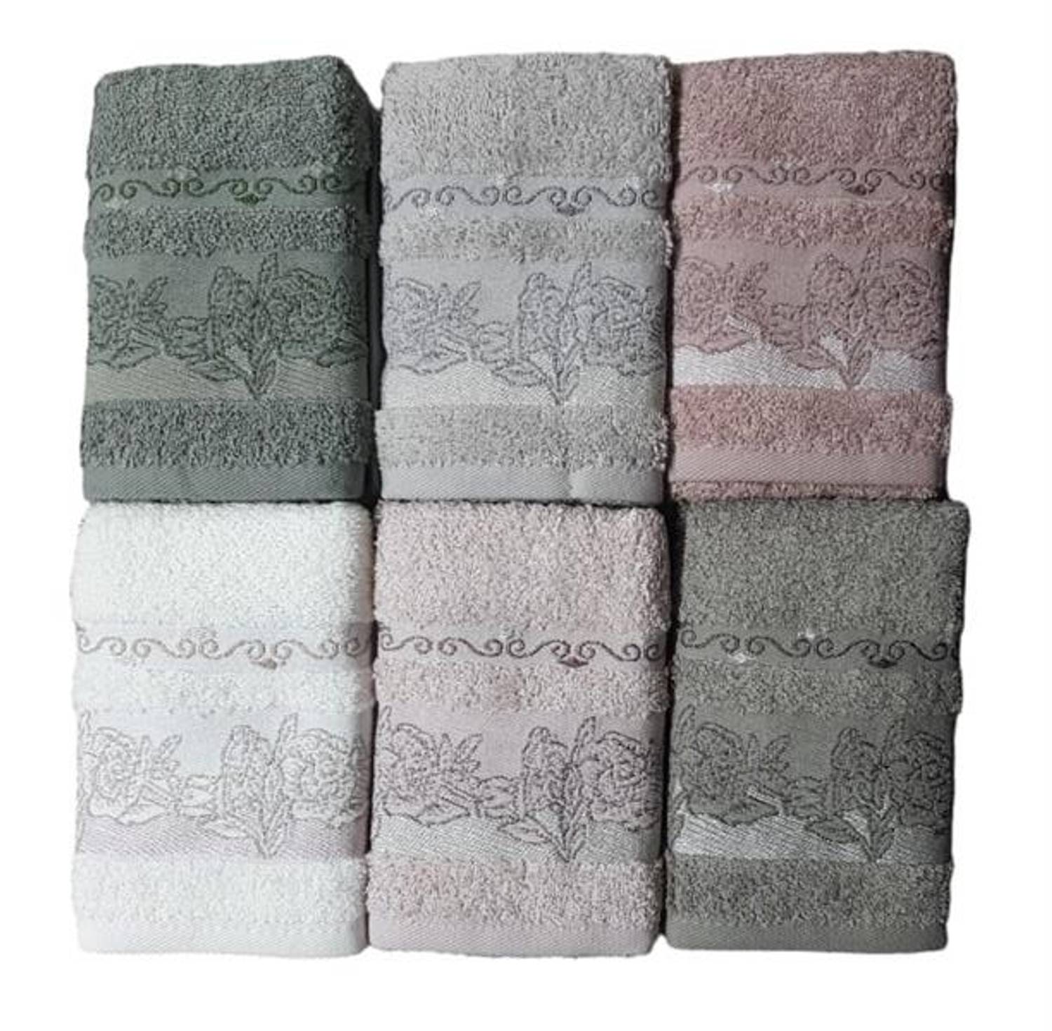 Pupilla Havlu Kutulu 6 Lı Set 30*50 PVC Rosetta