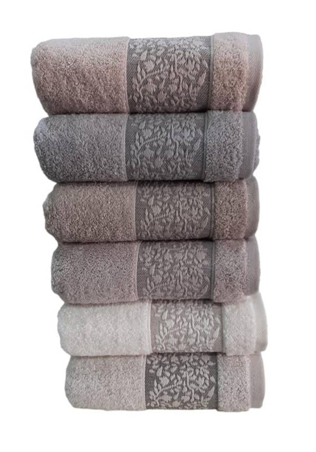 Комплект из 6 полотенец Pupilla 50x90 см, высокоабсорбирующие, для рук и лица