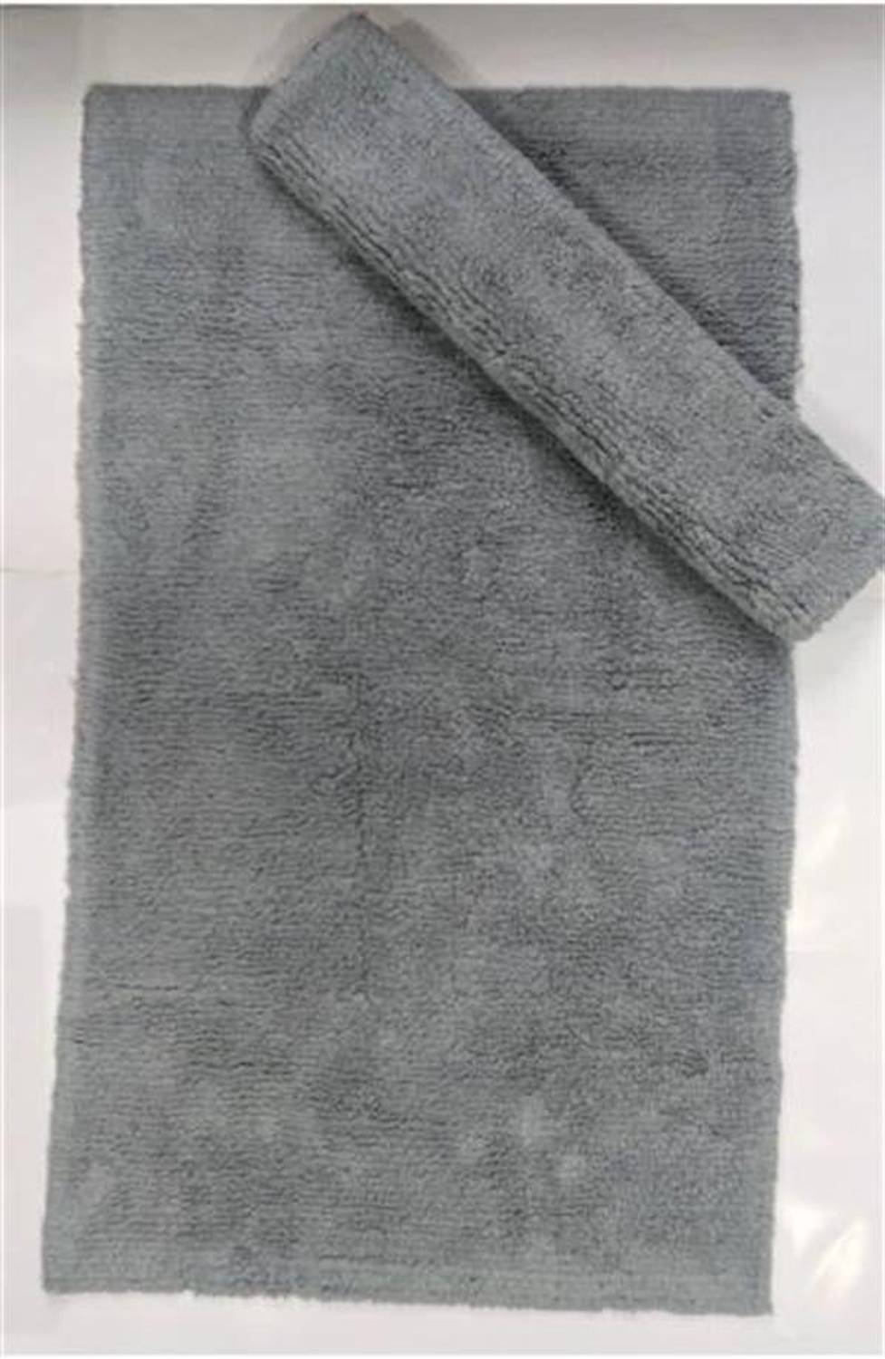 Maco Cotton Klozet Takımı Tafting Düz Gri