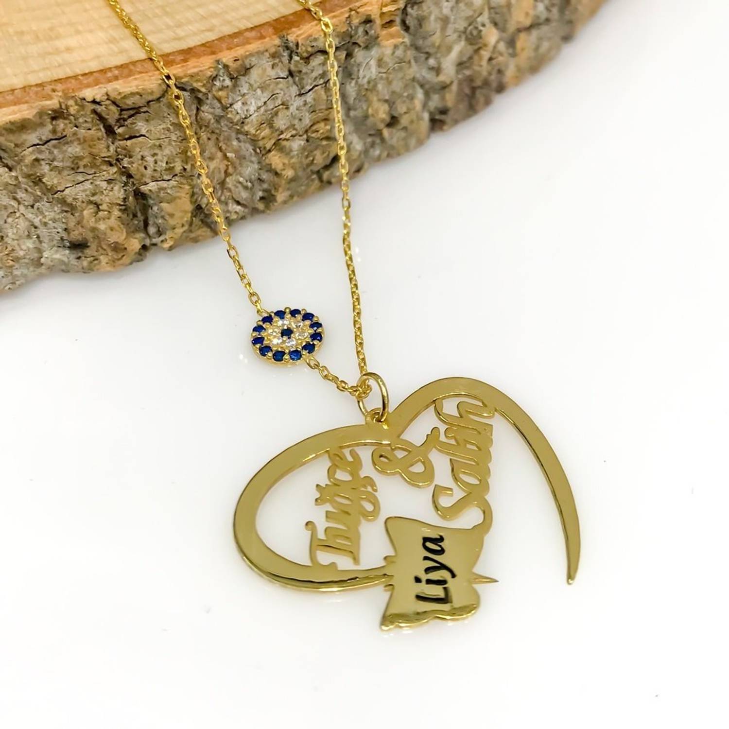 TWO 2 NAME BUTTERFLY NECKLACE SILVER NECKLACE