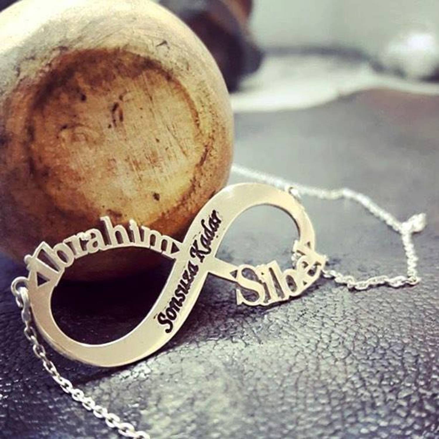 Infinity Name Engraved 925 Sterling Silver Necklace