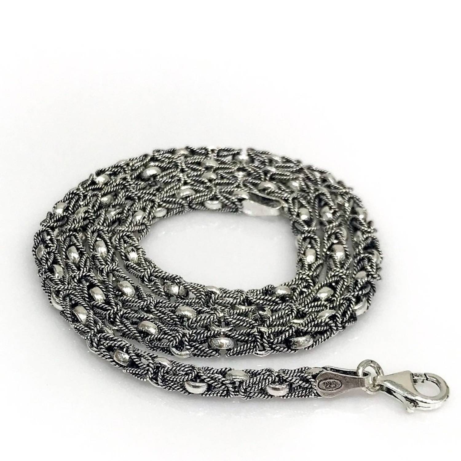 Новий дизайнерський гравійований срібний кулон на ланцюжку 60 см із 925-ї стерлінгової срібної сталі