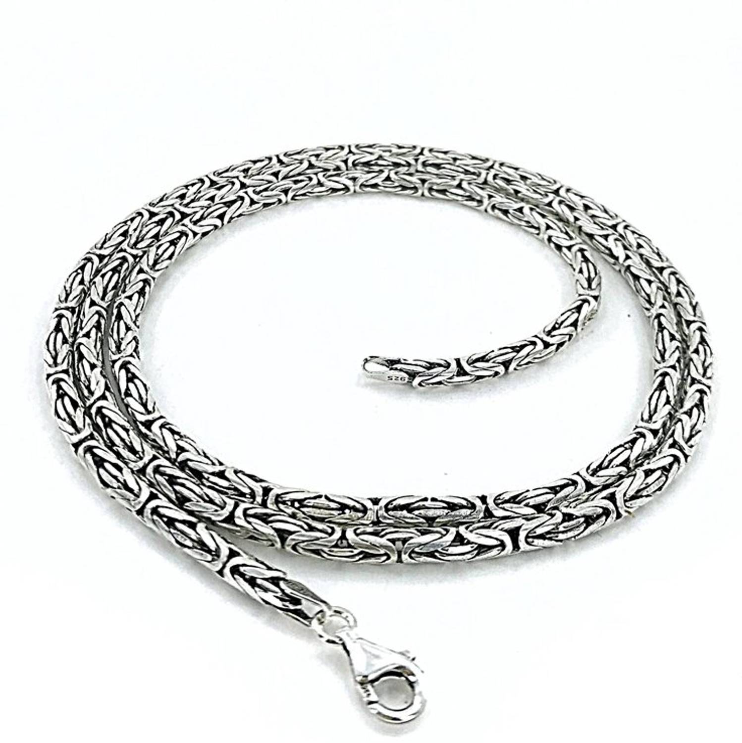 Мужская серебряная цепочка 70 см, 3 мм, 40 гр, 925 пробы, в подарочной упаковке, с сертификатом, без камней