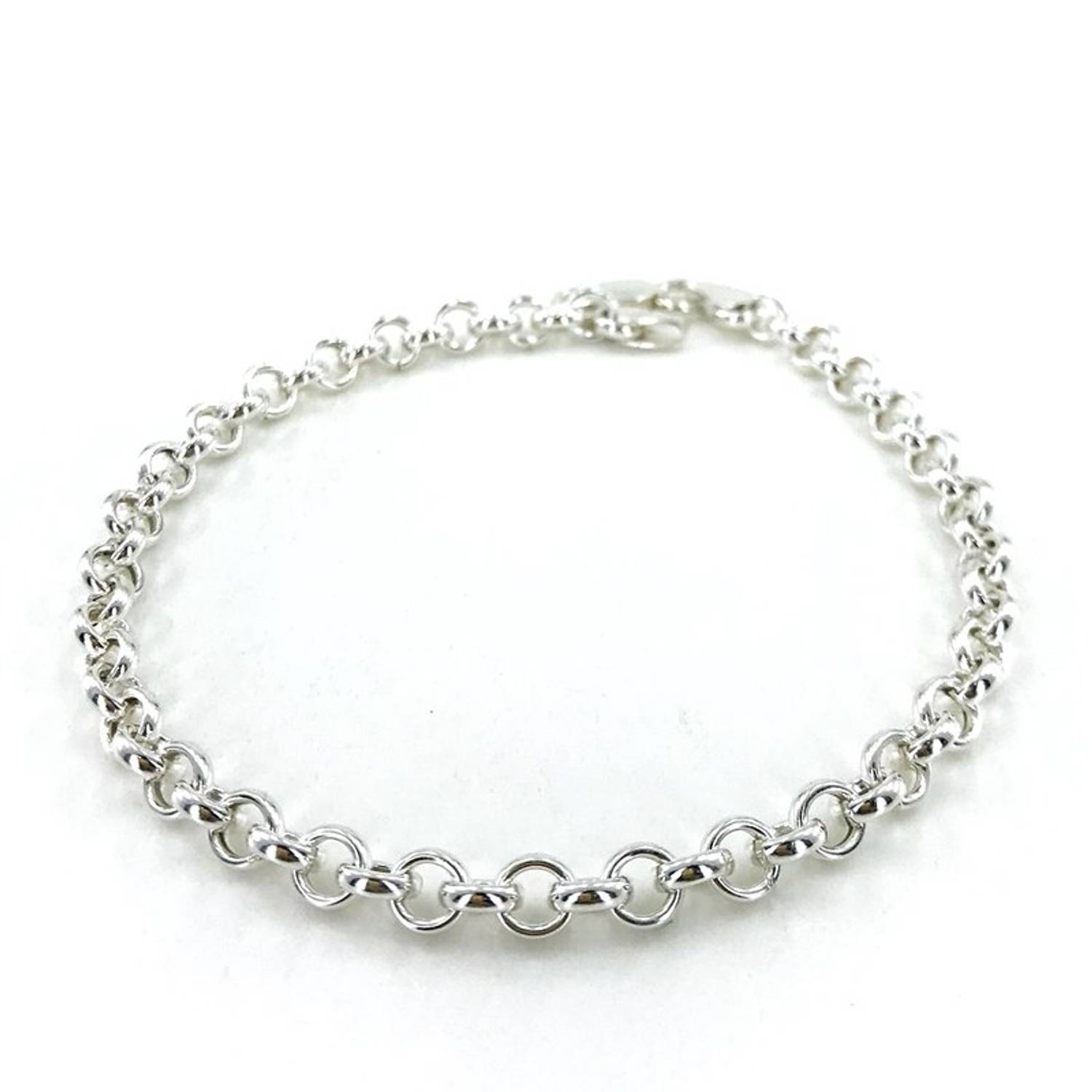 سوار رياضي دائري متشابك 5 مم فضي عادي للرجال - للجنسين