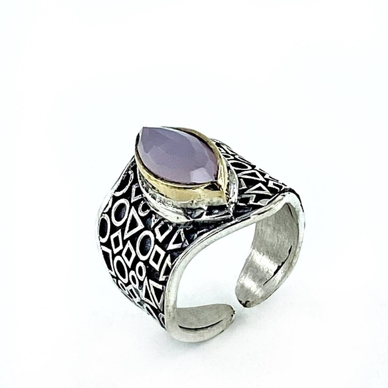 Authentic Handmade Rose Quartz Stone Sterling Silver Ring