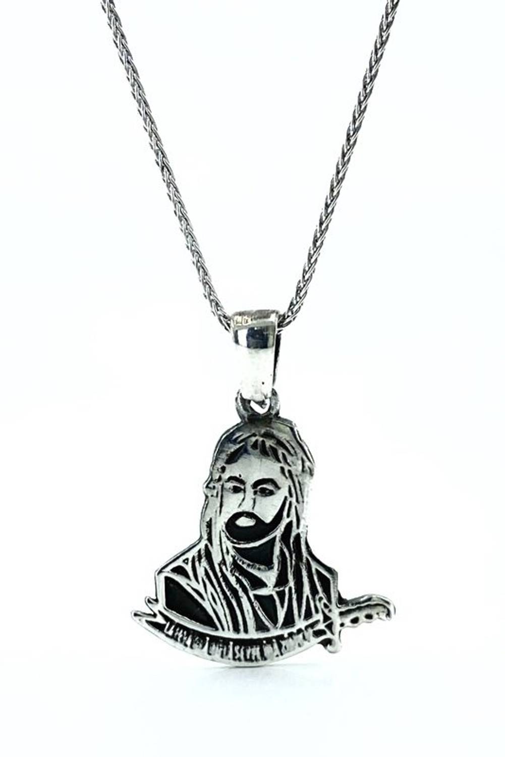 سلسلة فضية بطول 60 سم قلادة فضية من حضرة علي ذو الفقار