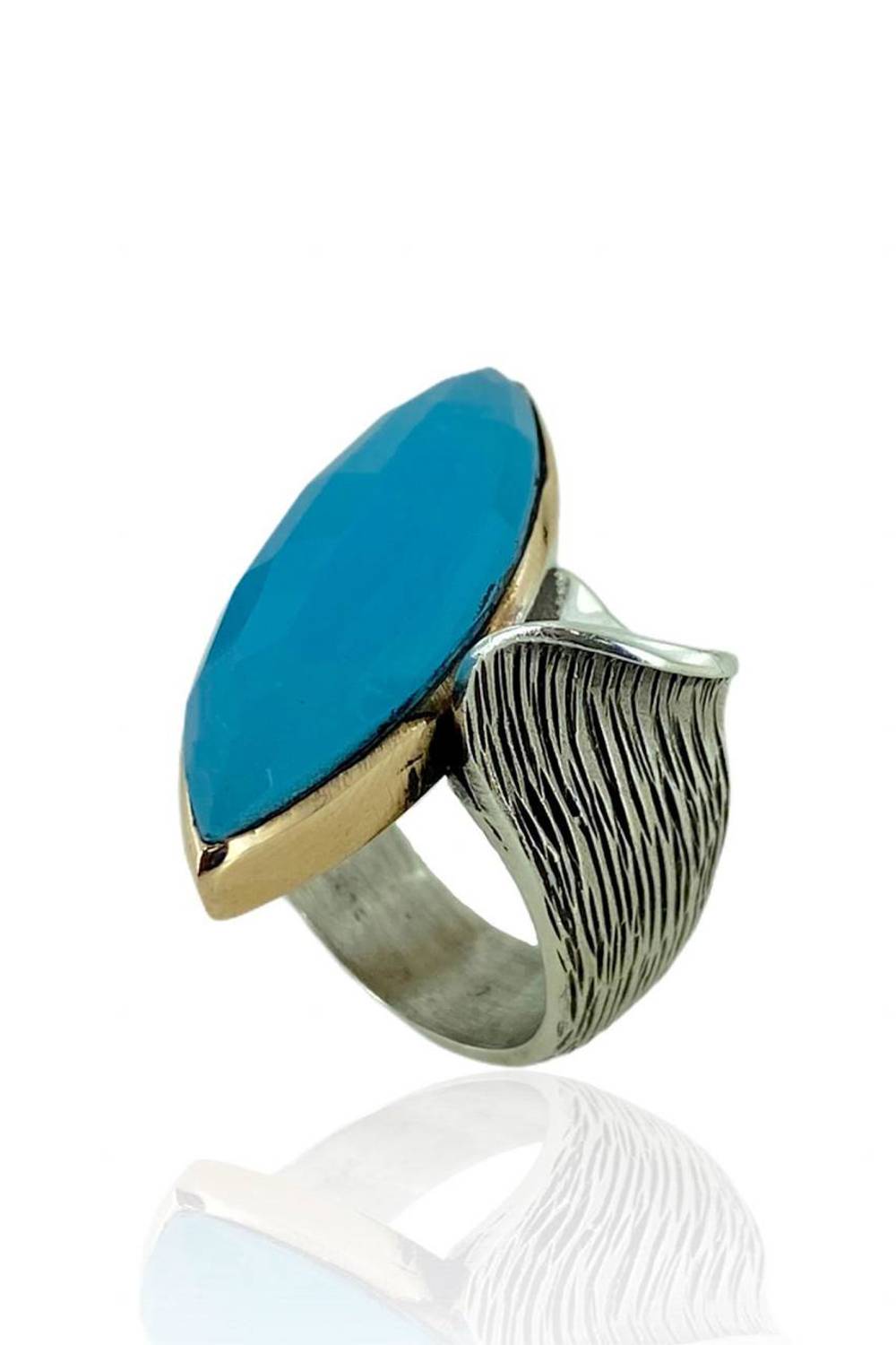 Оригінальне велике кільце з хризопразом на ручній роботі, 925 срібло, висока якість, вага 13,20 г, розміри від 14 до 22