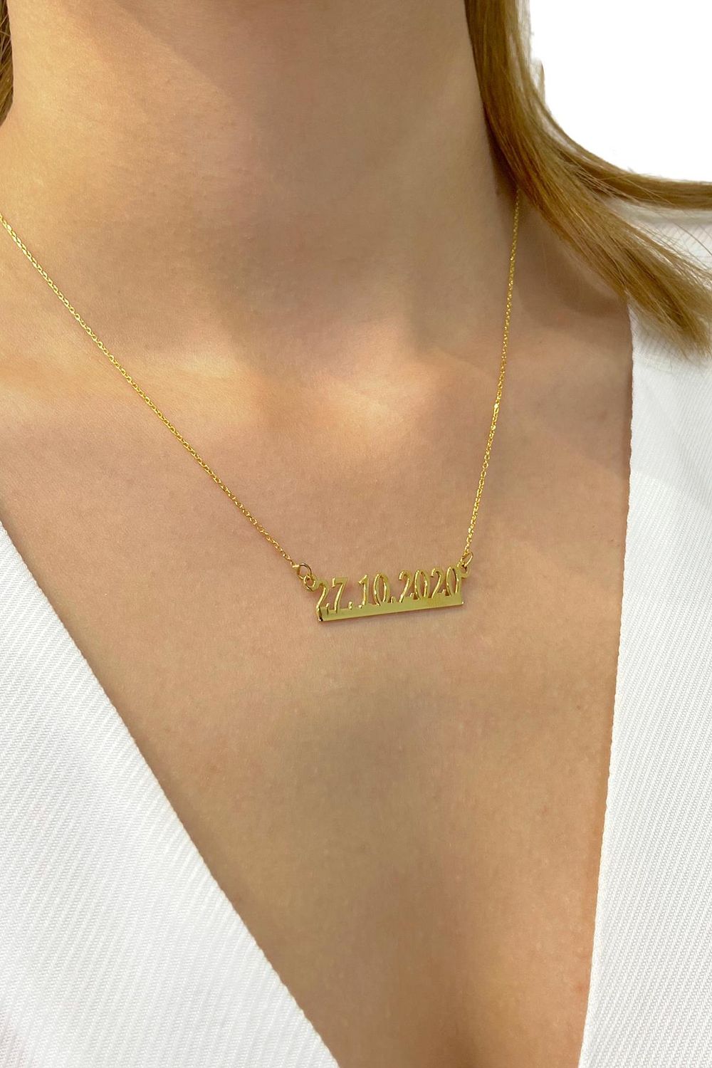 Золотий товстий підвісок з написом на замовлення, 925 срібло, ручна робота, вага 4,20 г, довжина 45 см, сертифікована якість