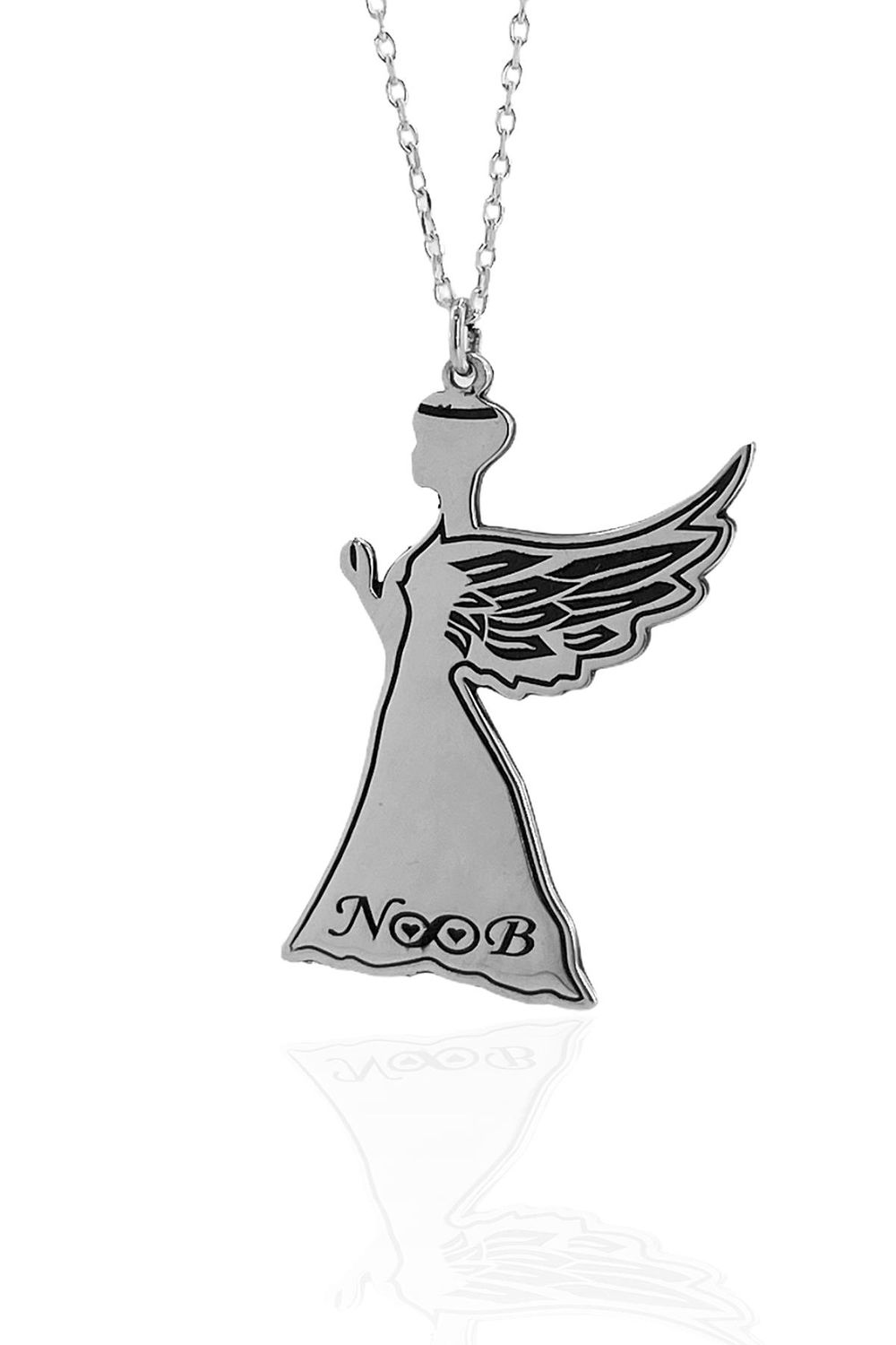 Красива підвіска з 925-ї срібла з буквами ручної роботи, вага 4,10 г, довжина 50 см, висока якість, гарантія 1 рік