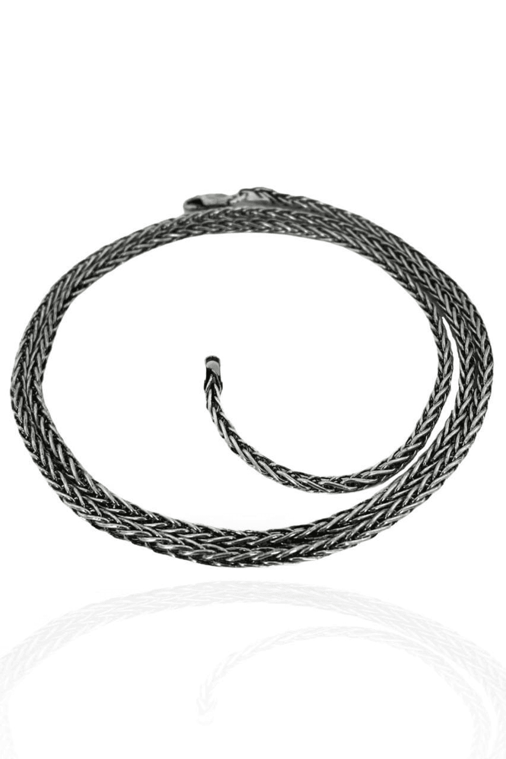 Чоловічий кулон з 925-ї срібла в стилі лисиць, 60 см довжини, 3.2 мм ширини, витончений дизайн, висока якість виробництва