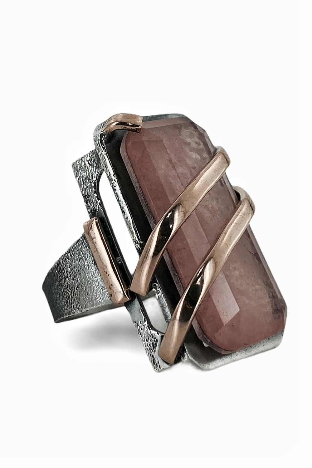 Natural Qunzit Kunzite Hand Made Special Quality 925 Sterling Silver Ring