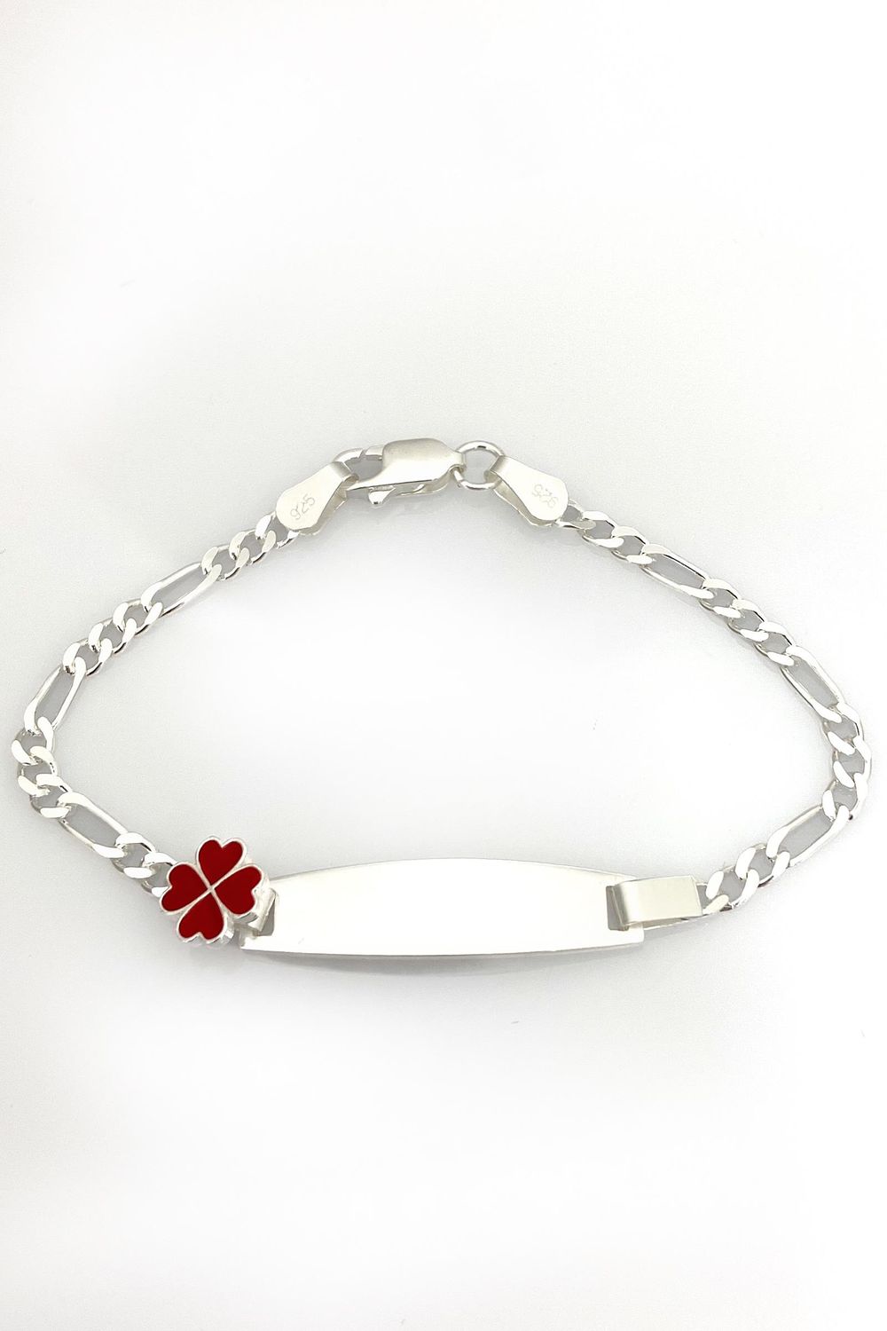 سوار الطفل تاج الأحمر البرسيم 925 العلامة الفضية