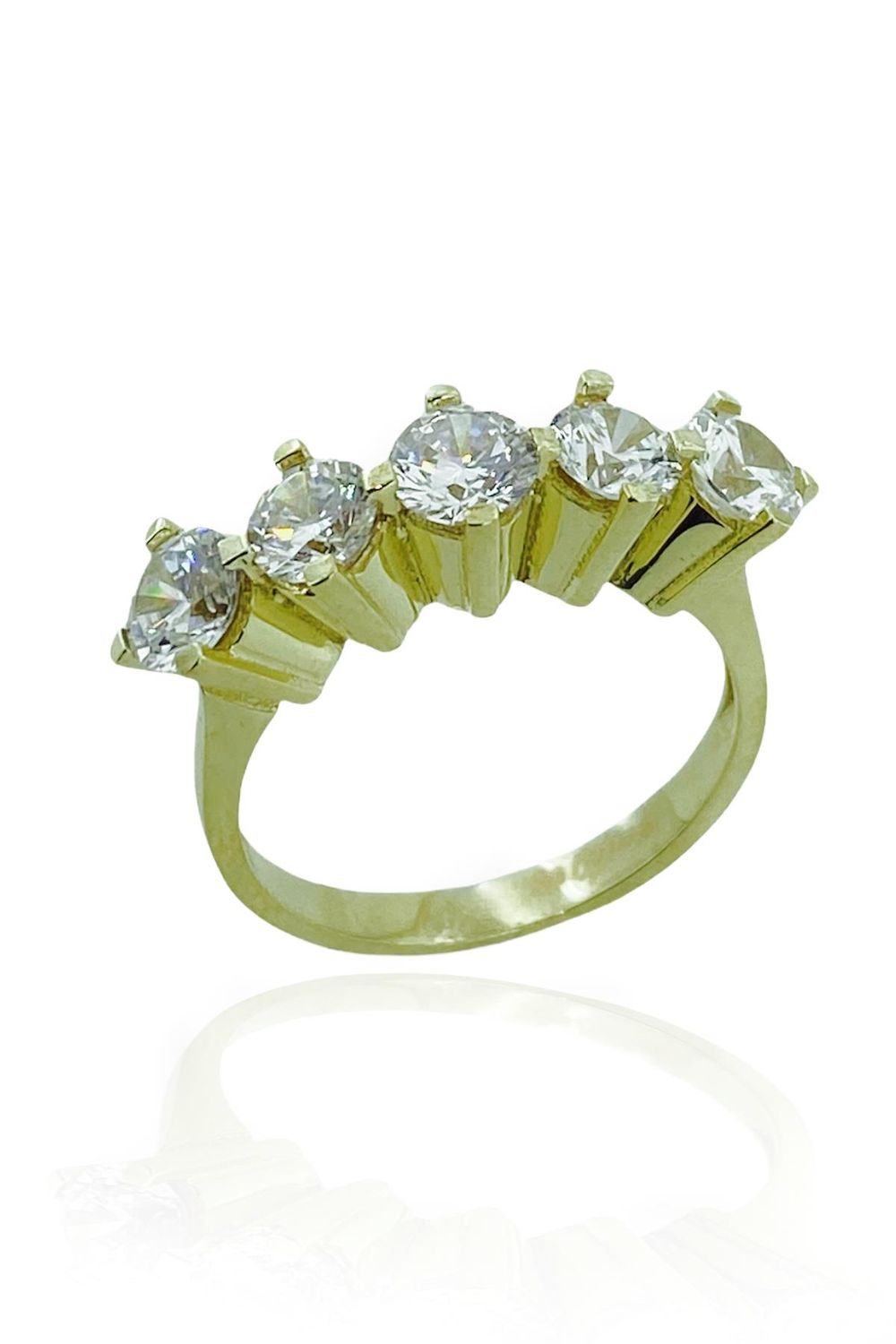 8K Gold Fivestone Ring