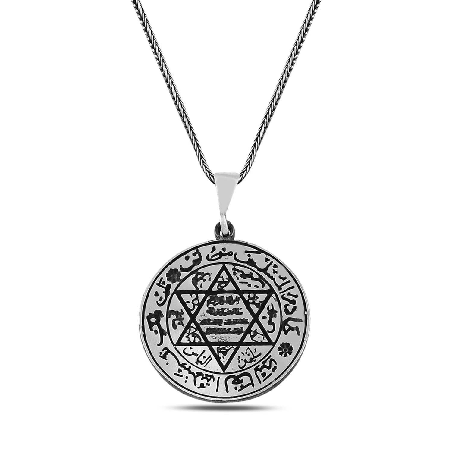 Кулон "Прямий Давут Зірка" 60 см зі срібла 925 проби, без каміння, місцеве виробництво, високоякісний бренд