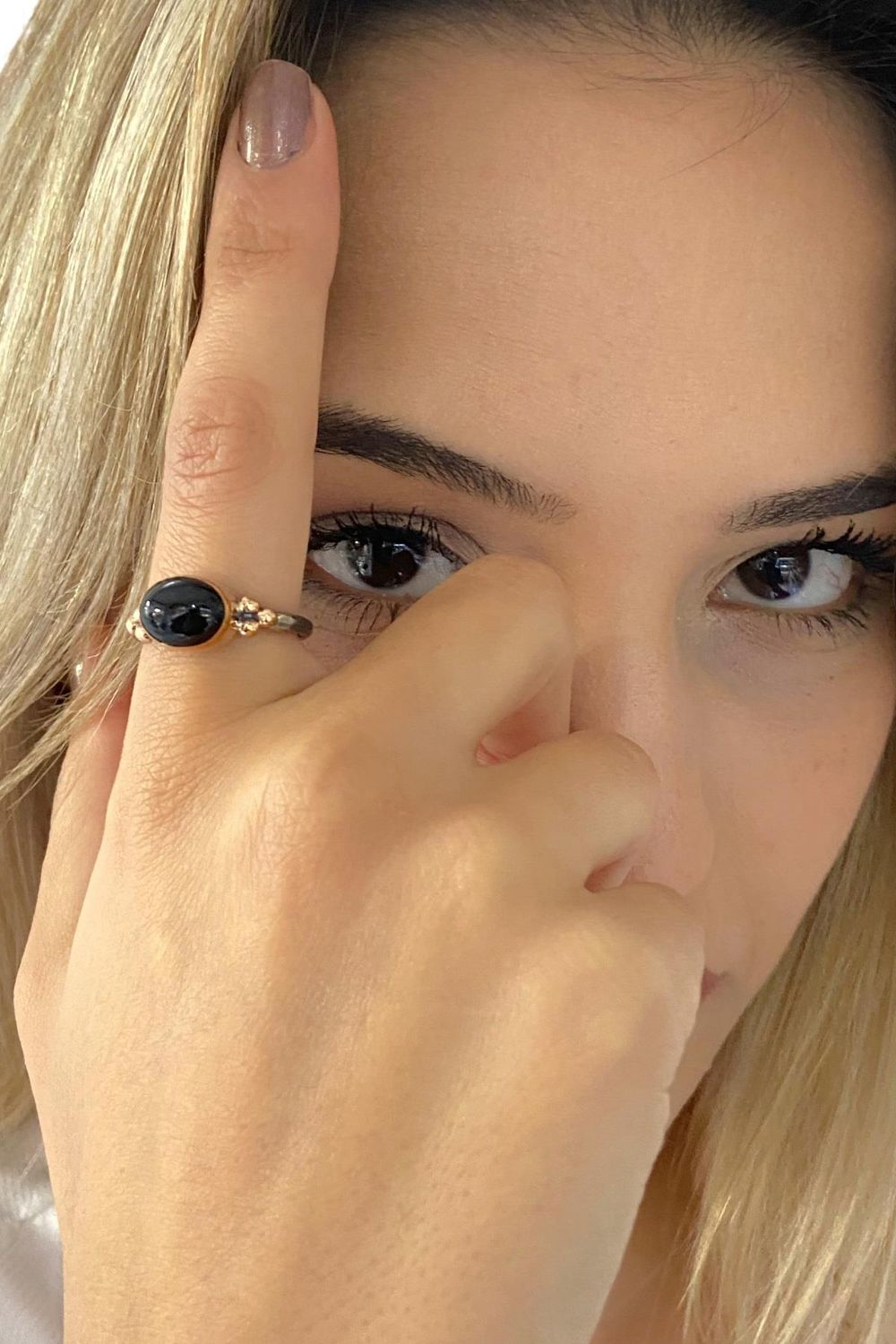 Natural Oltu Stone Handmade 925 Sterling Silver Ring