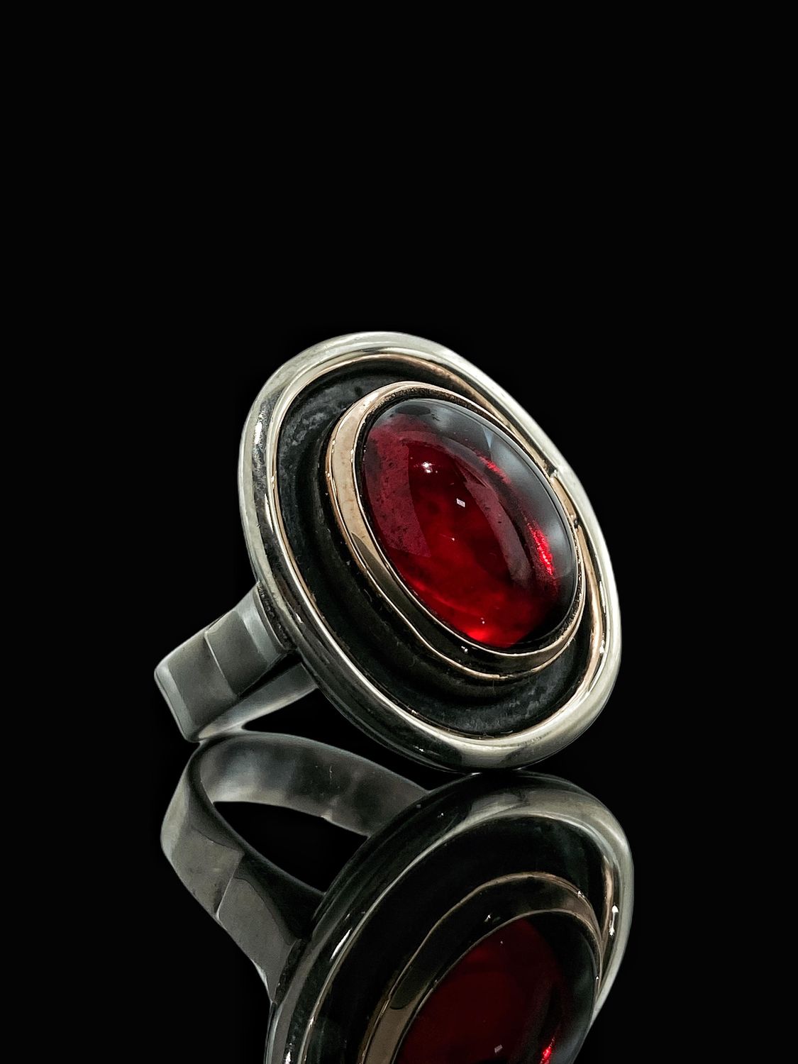 Кольцо из 925 пробы с натуральным гранатом, ручная работа, 8,50 г, размеры 12-20, высококачественное исполнение