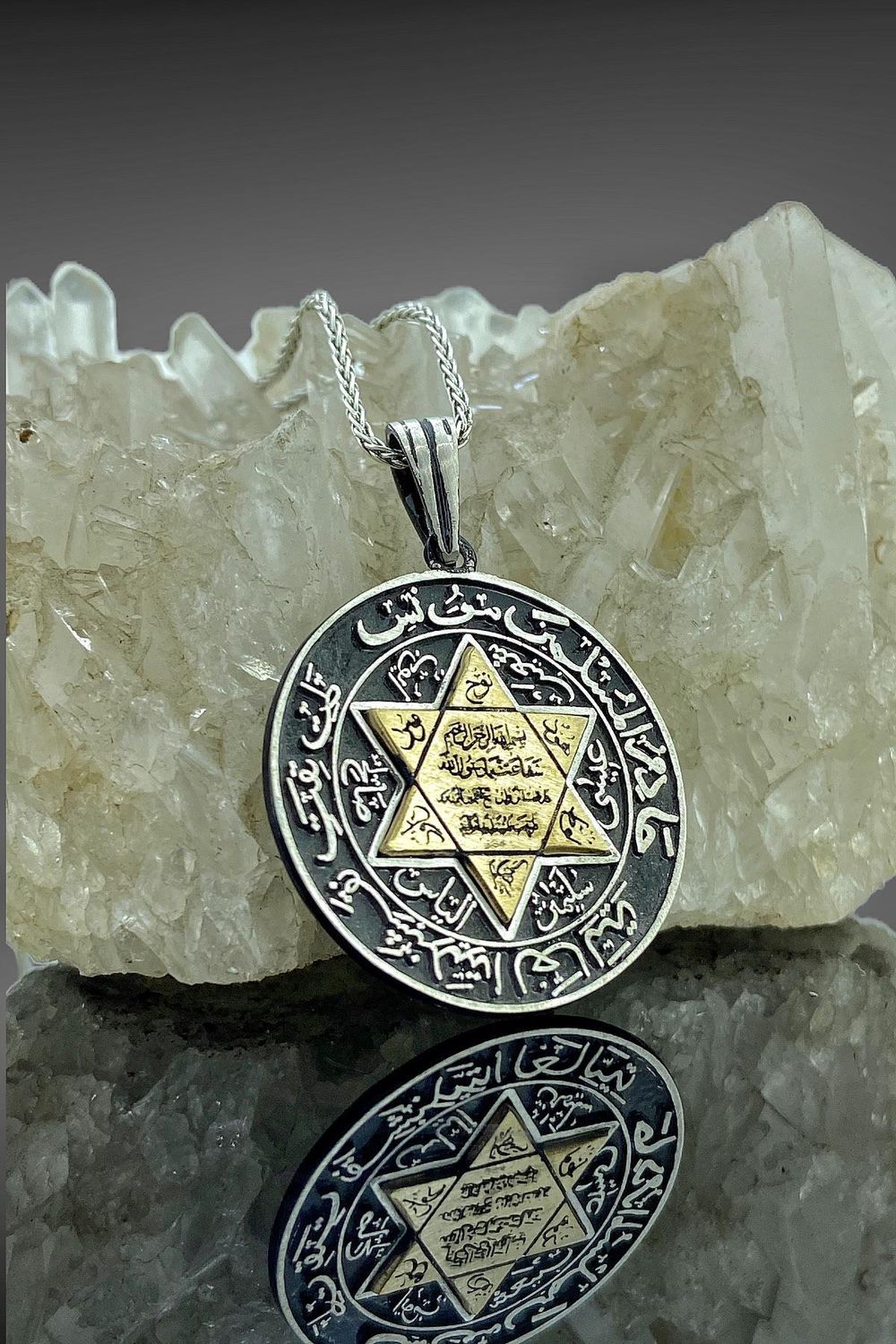 Красива шийна прикраса з 925 срібла, 60 см, з зіркою Давида, без каменів, високоякісне місцеве виробництво