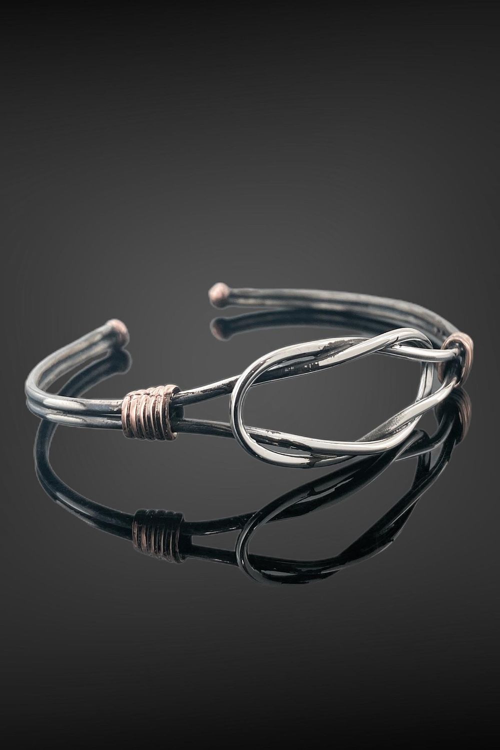 Чоловічий браслет з 925 срібла, ручної роботи, особливий дизайн, товщина 4 мм, вага 12,50 г, розмір 68 мм, високоякісне виготовлення