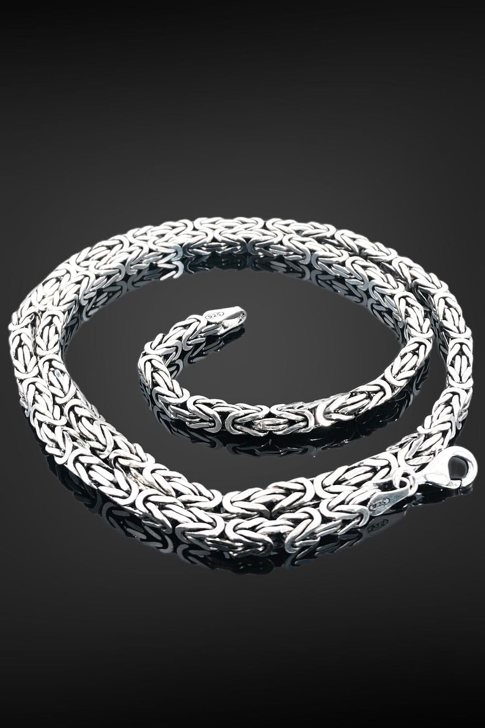 King Chain 50 gr 55 cm 4 mm Angled 925 Sterling Silver Men's Necklace
