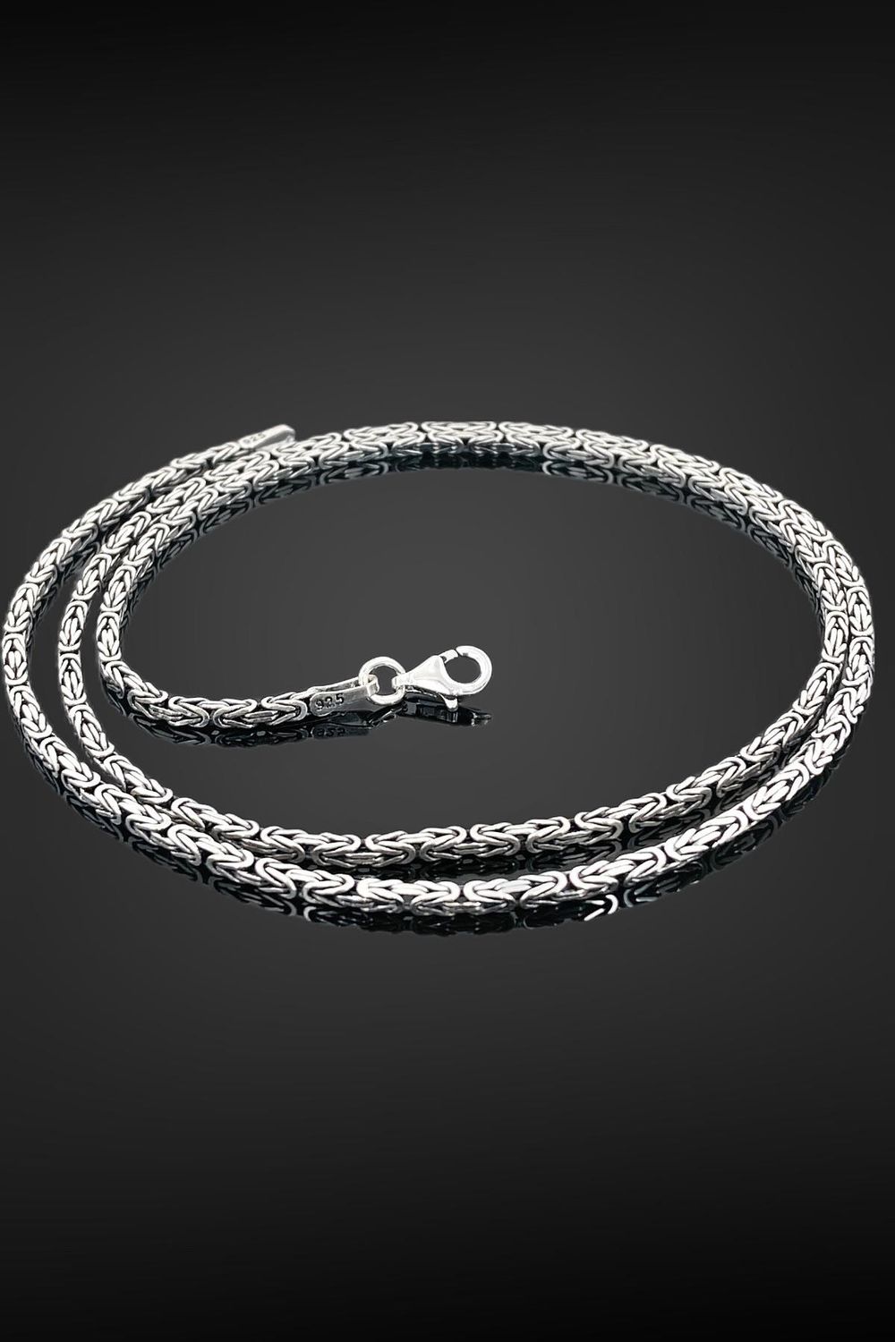 King Chain 13 gr 55 cm 2 mm Angled 925 Sterling Silver Men's Necklace