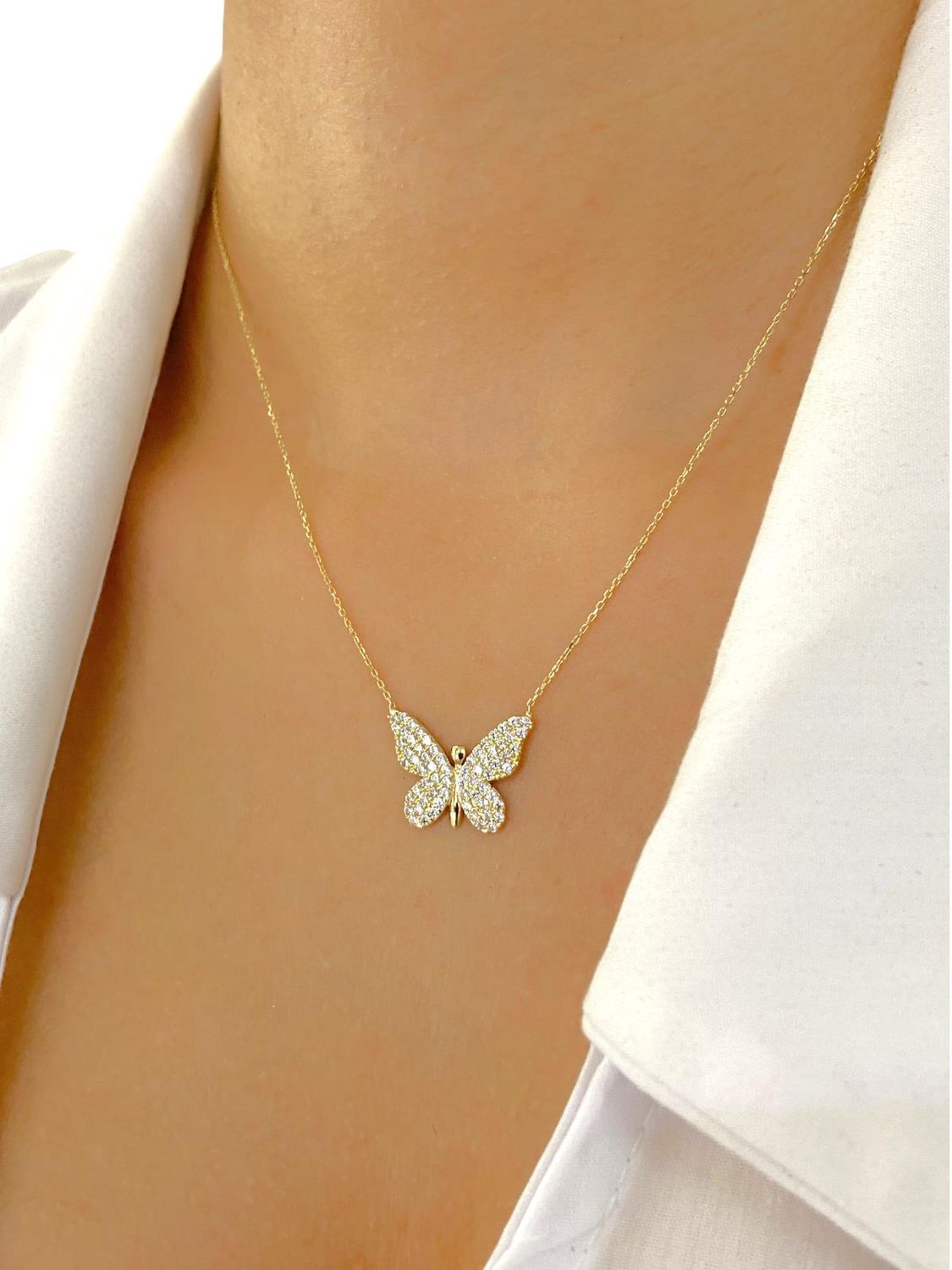 OHT NYC BUTTERFLY NECKLACE ネックレス 88RISING x OHT PIERCED BUTTERFLY NECKLACE – OHTNYC