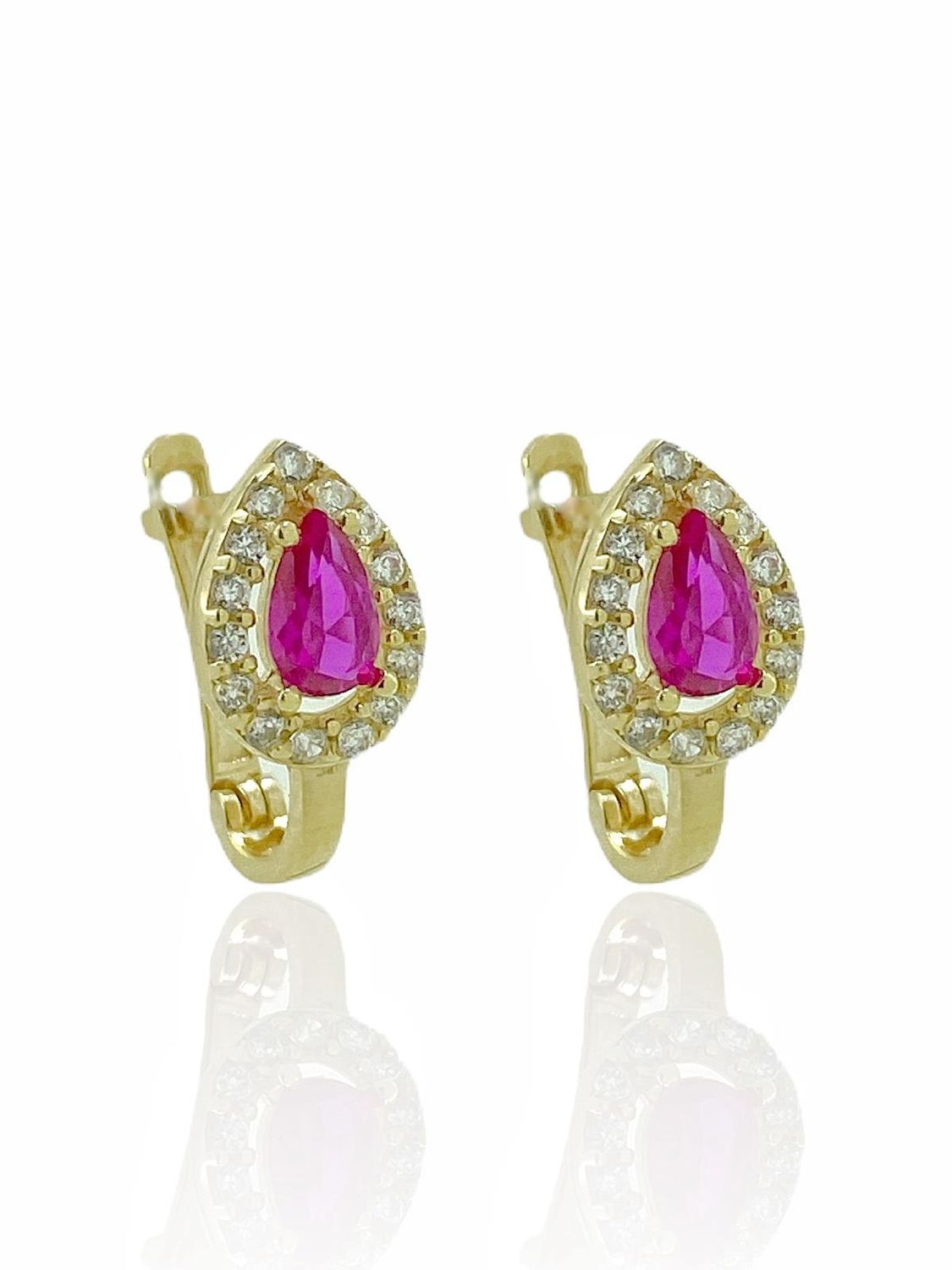 8K Gold Drop Zircon Stone Baby Kids Earrings Earrings
