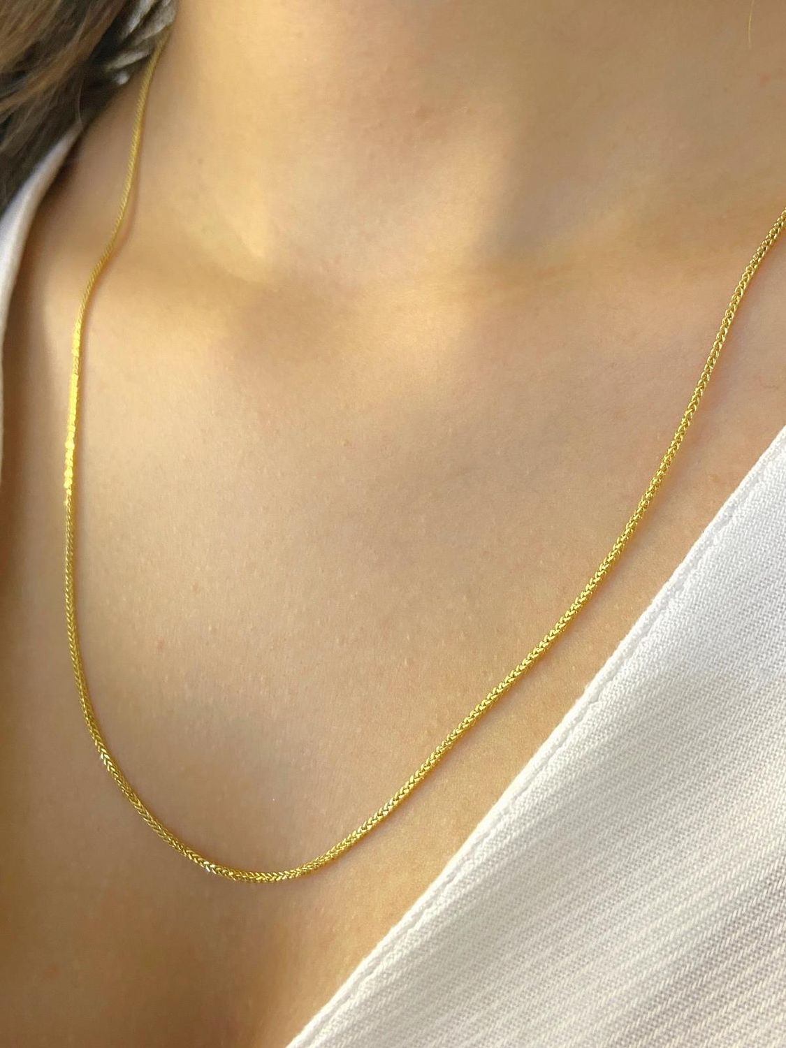 14K Italy Quality Foxtail Gold Chain 55 cm 1.65 gr