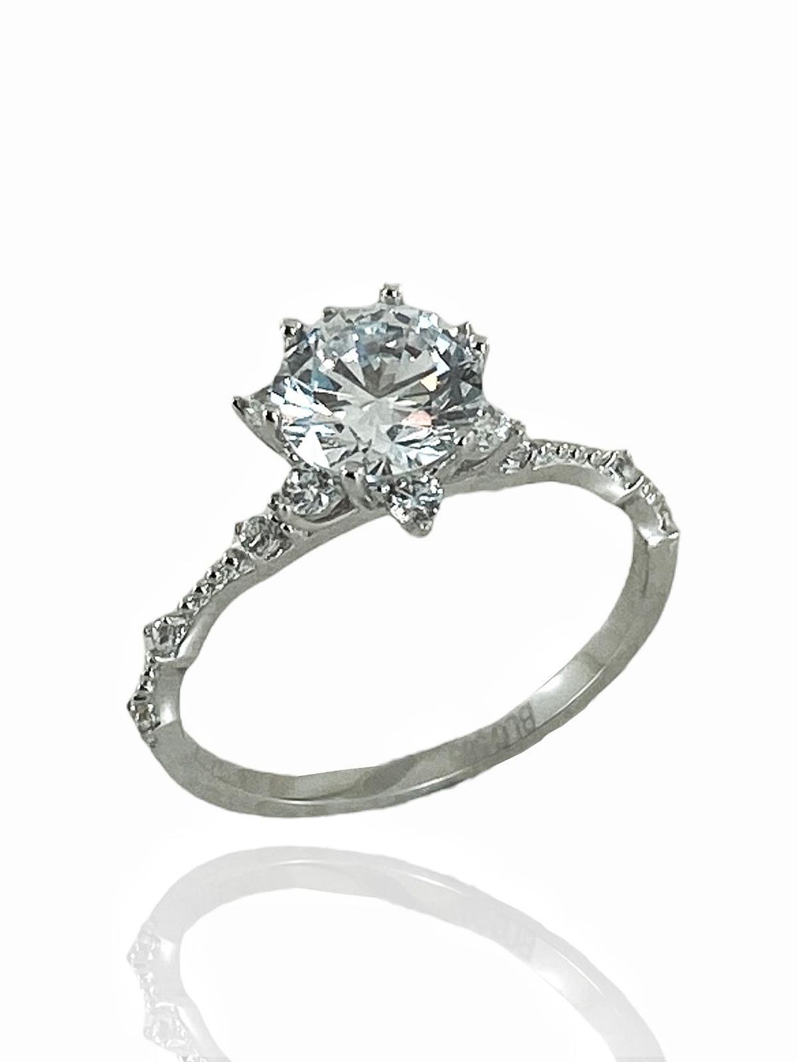 Білосніжне золоте кільце Lotus із кристалами Swarovski, 14 каратів, стильний дизайн, 7 мм, українське виробництво