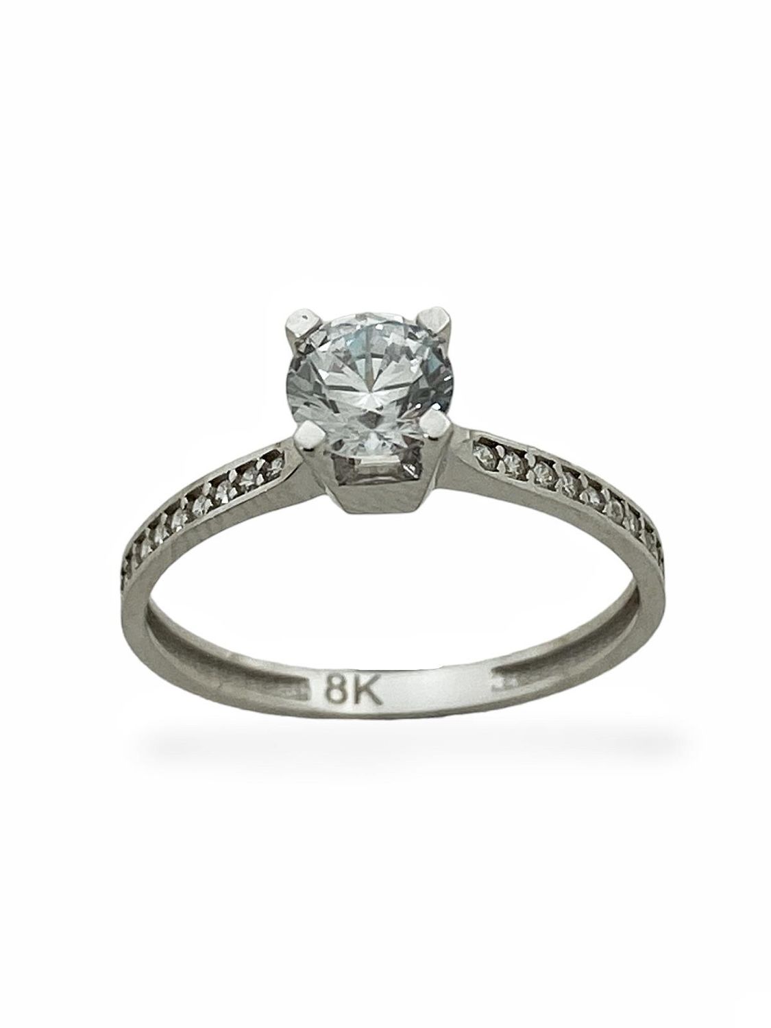 White Gold Top Quality Solitaire Ring